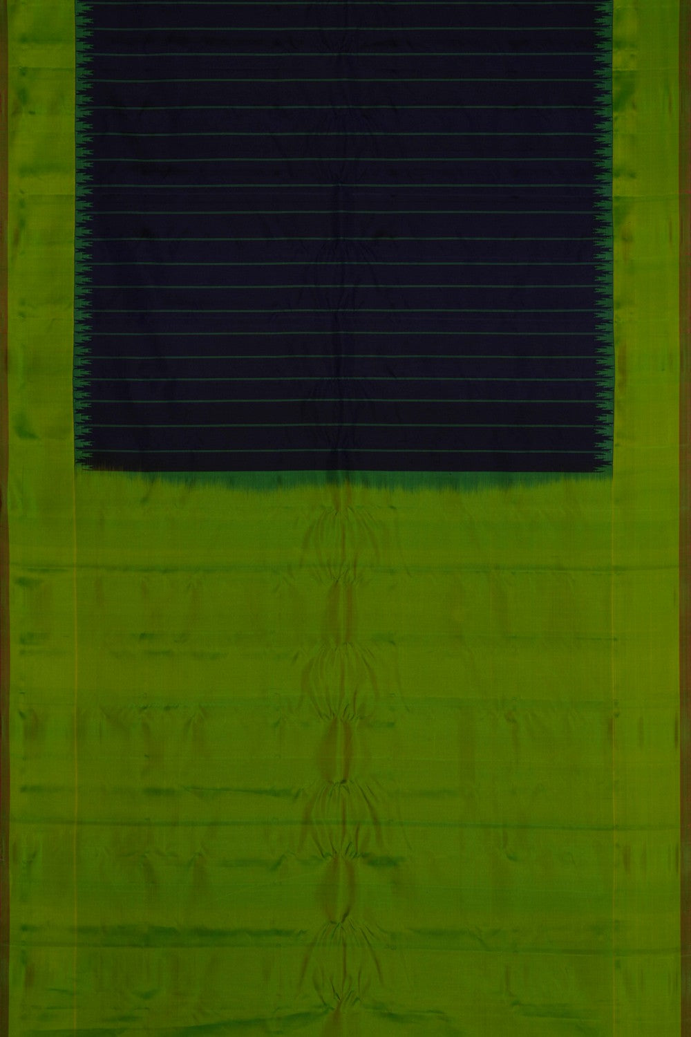 Image of Gadwal Silk Navy Blue Saree