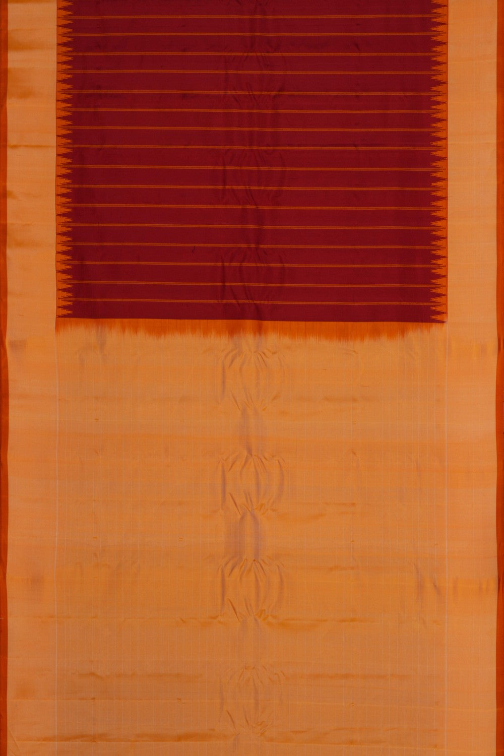 Image of Gadwal Silk Red Saree