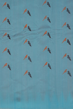 Image of Gadwal Silk Peach Saree