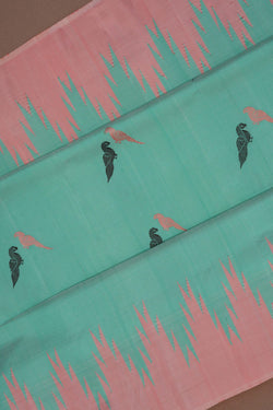 Image of Gadwal Silk Sea Green Saree