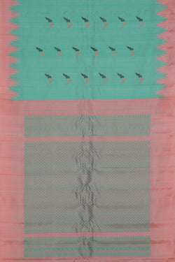 Image of Gadwal Silk Sea Green Saree