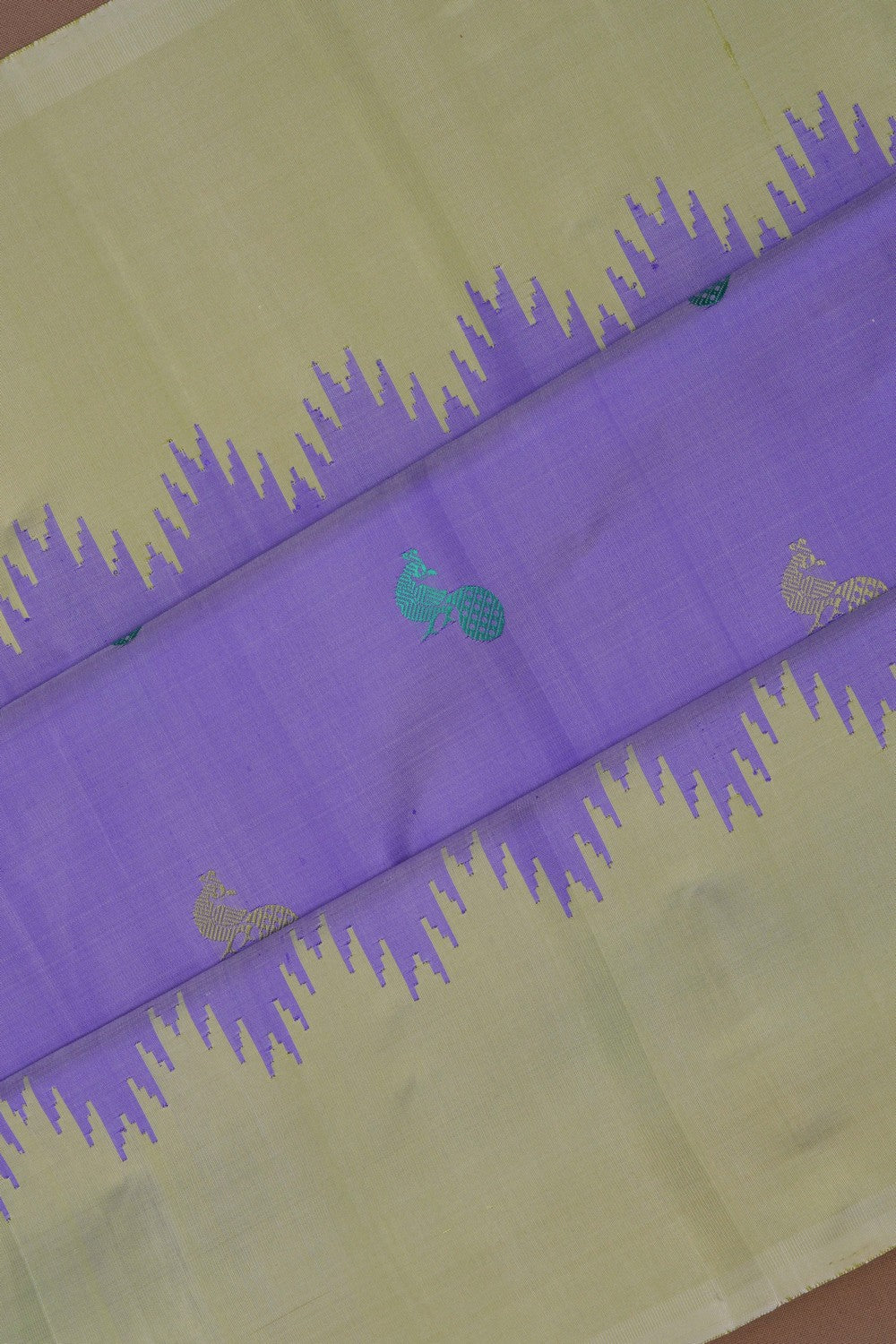 Image of Gadwal Silk Purple Saree