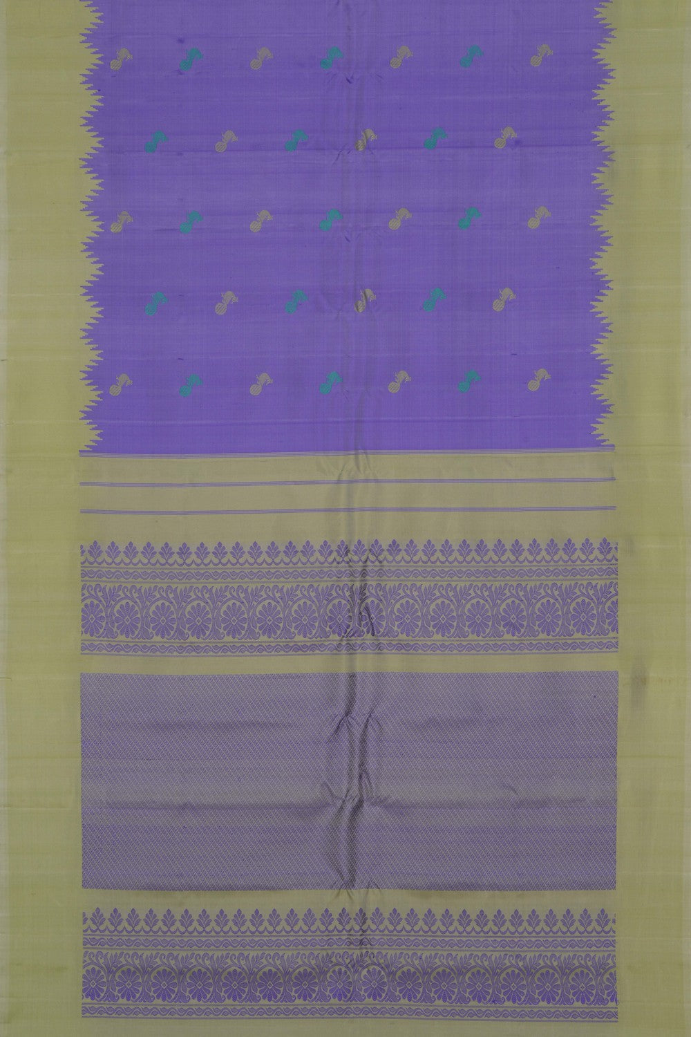 Image of Gadwal Silk Purple Saree