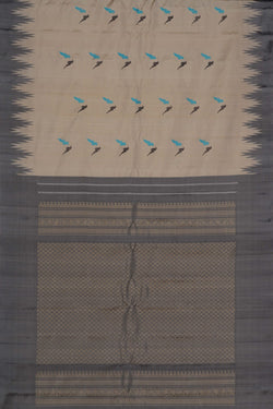 Image of Gadwal Silk Cream Saree