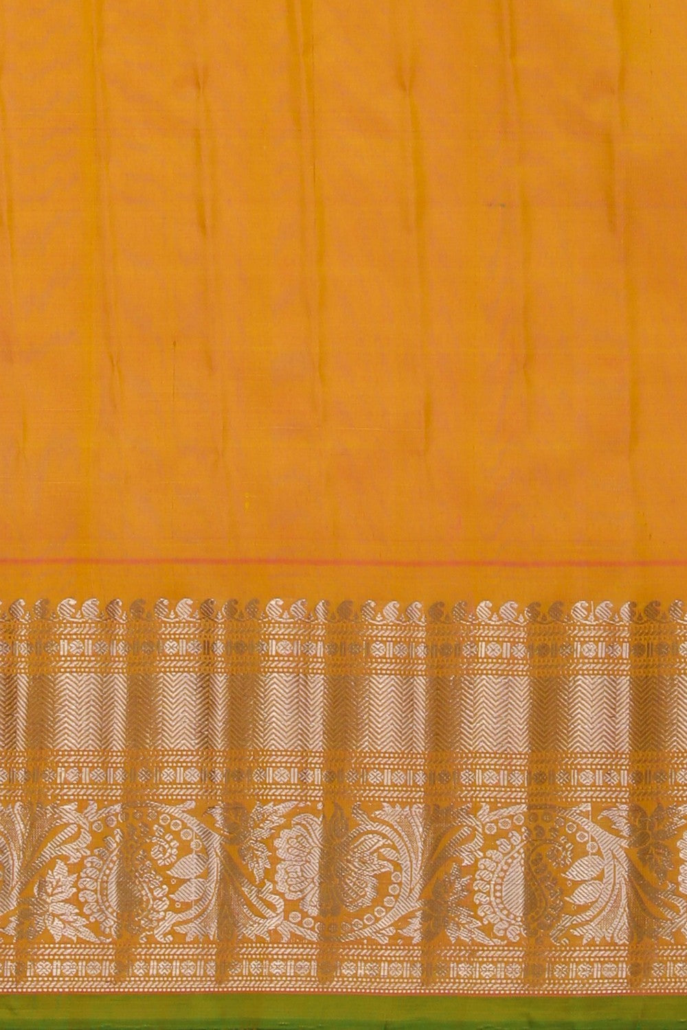 Image of Gadwal Silk Sea Green Saree