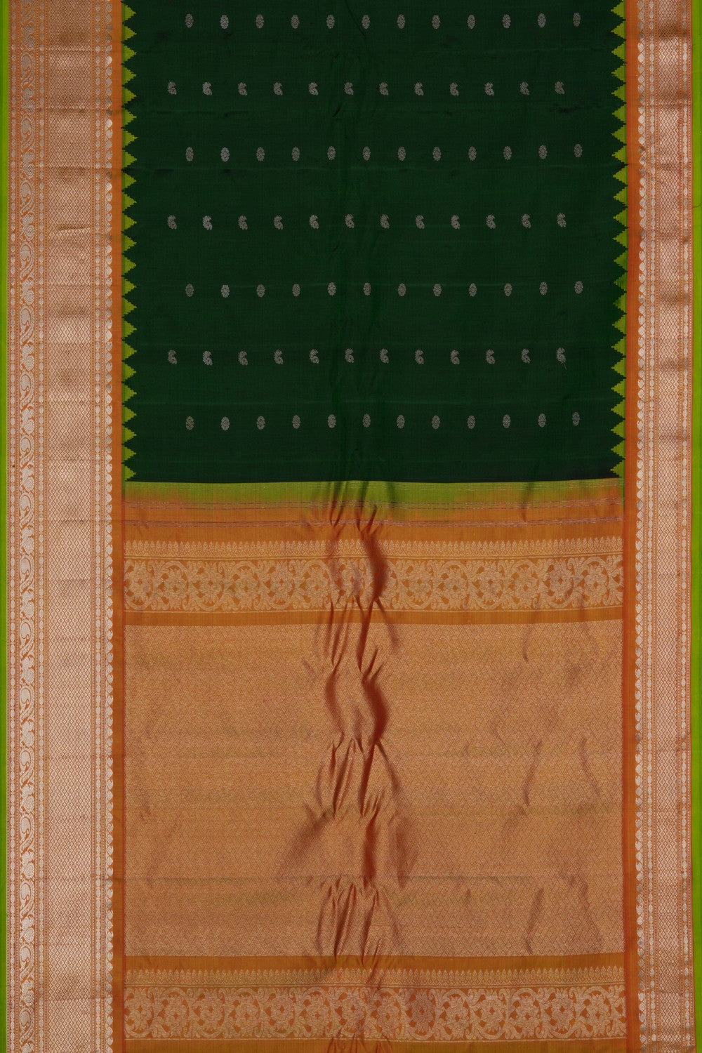 Image of Gadwal Silk Green Saree