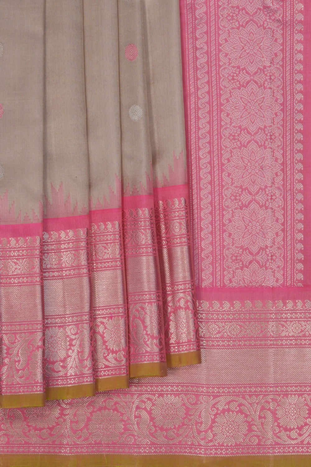 Gadwal Silk Grey Saree