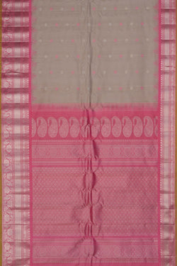 Image of Gadwal Silk Grey Saree