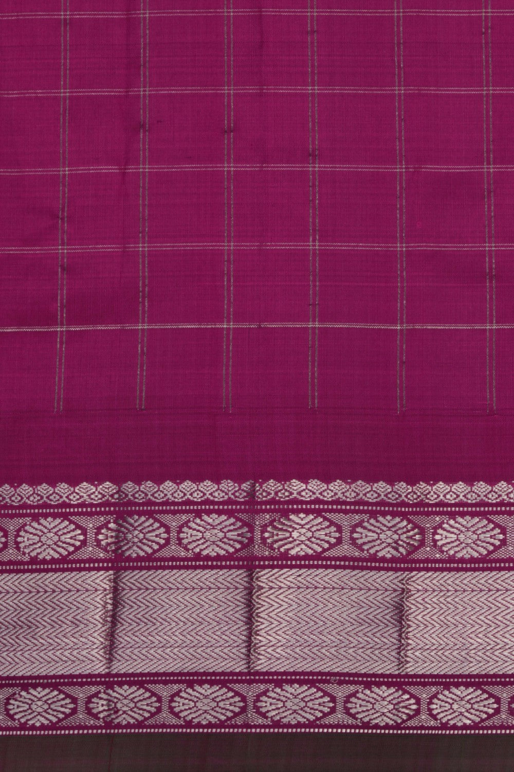 Image of Gadwal Silk Yellow Saree