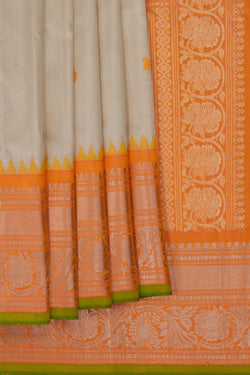 Image of Gadwal Silk Classy Beige Saree