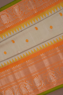 Image of Gadwal Silk Classy Beige Saree