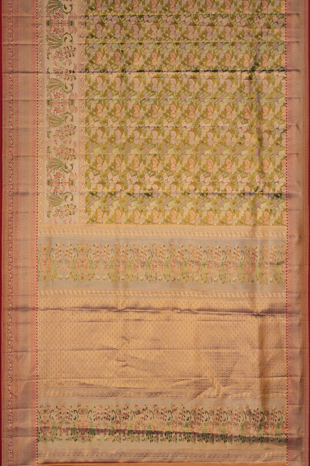 Image of Kanchipattu Brocade Gold Saree