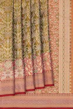 Image of Kanchipattu Brocade Gold Saree