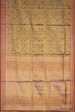 Image of Kanchipattu Brocade Gold Saree