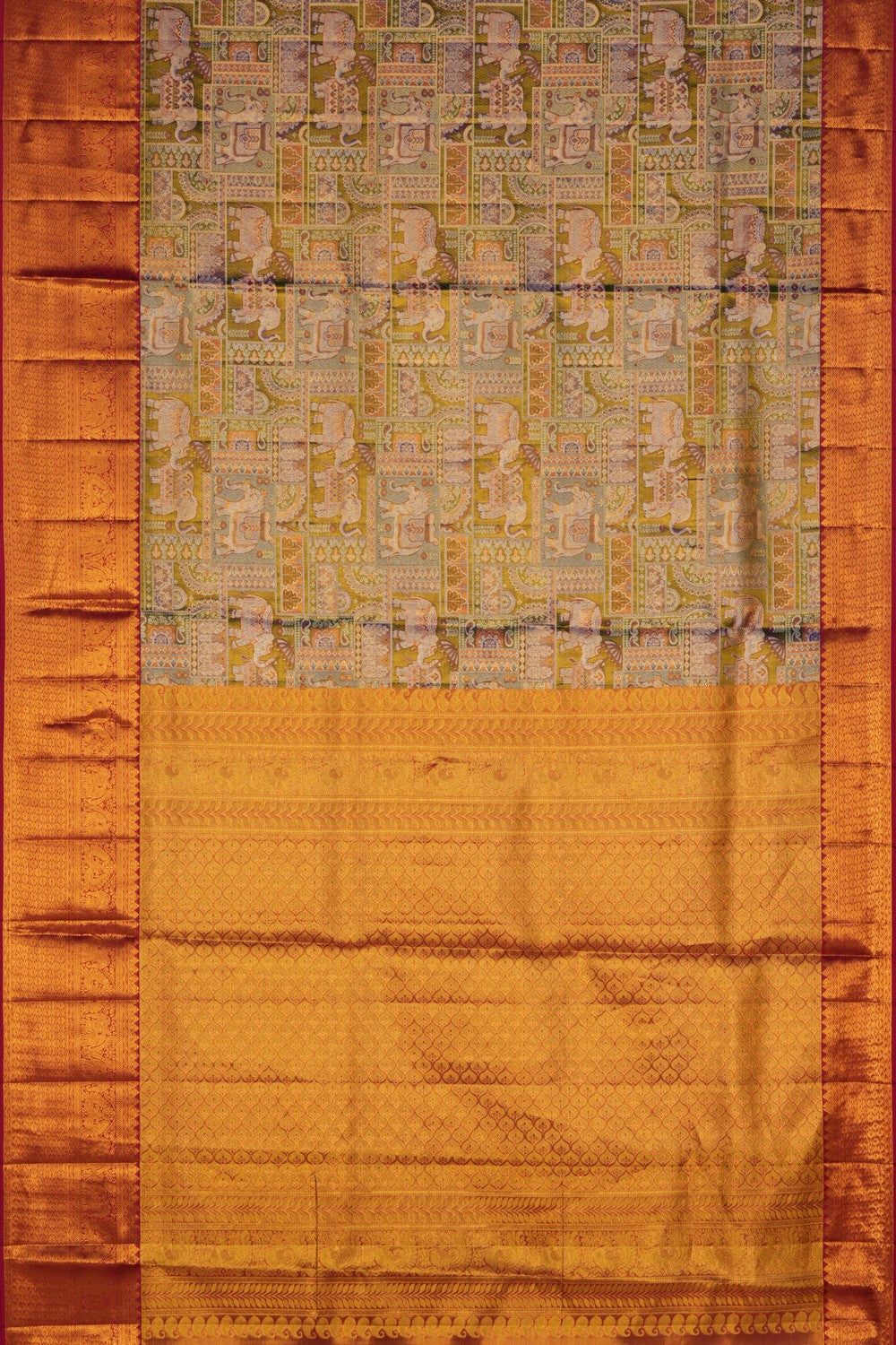 Image of Kanchipattu Brocade Green Saree