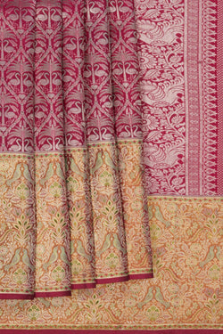 Image of Kanchipattu Brocade Pink Saree