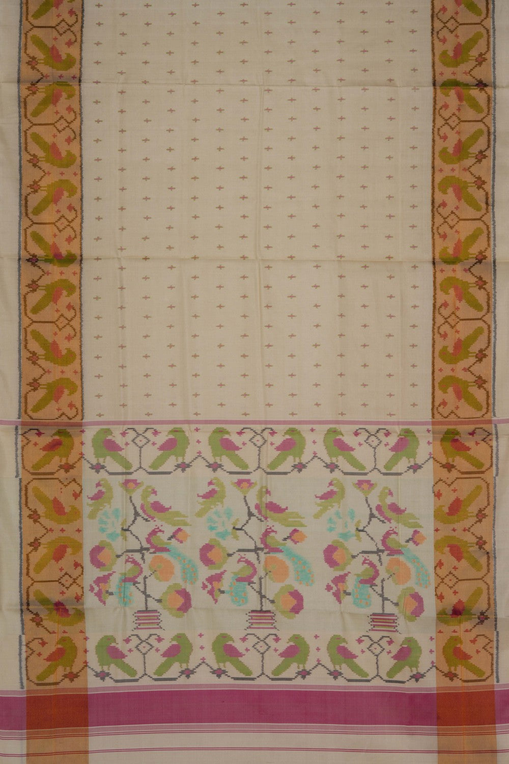 Image of Rajkot Silk Off White Saree