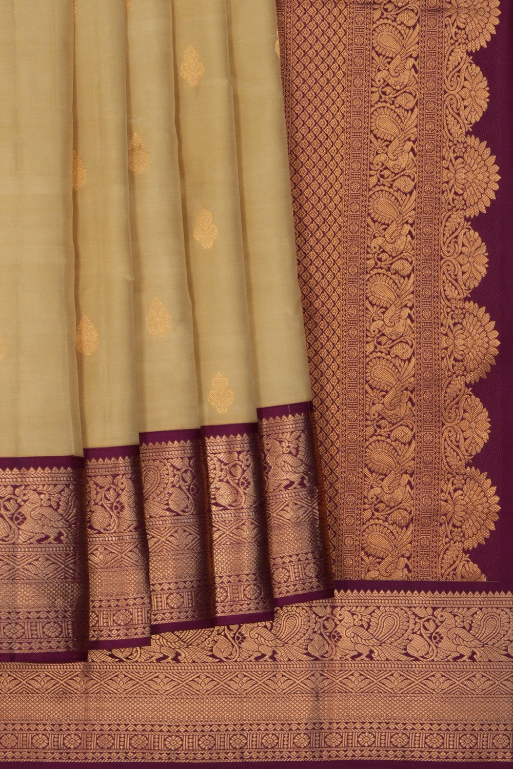 South Silk Pista Green Saree