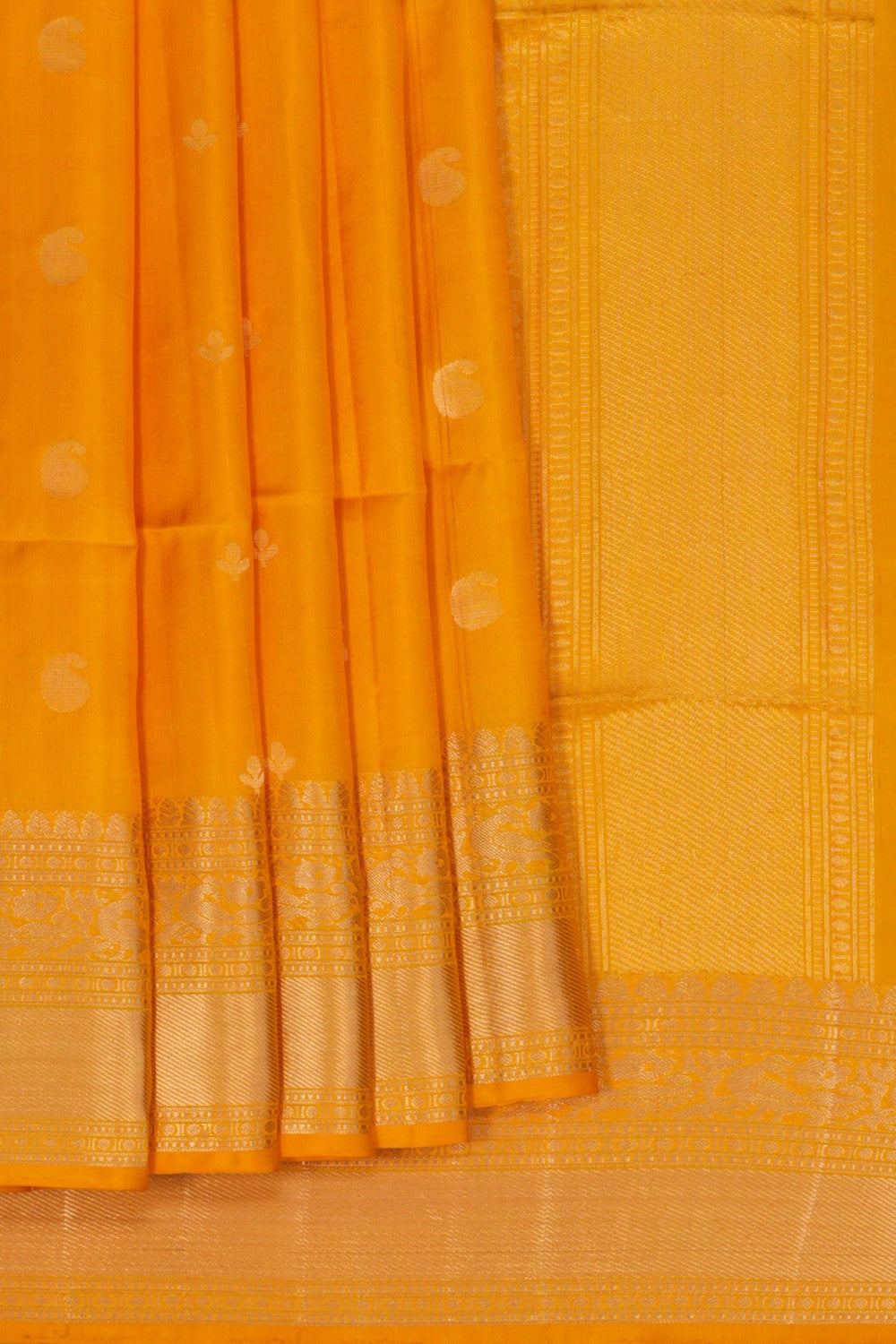 Image of South Silk Yellow Saree