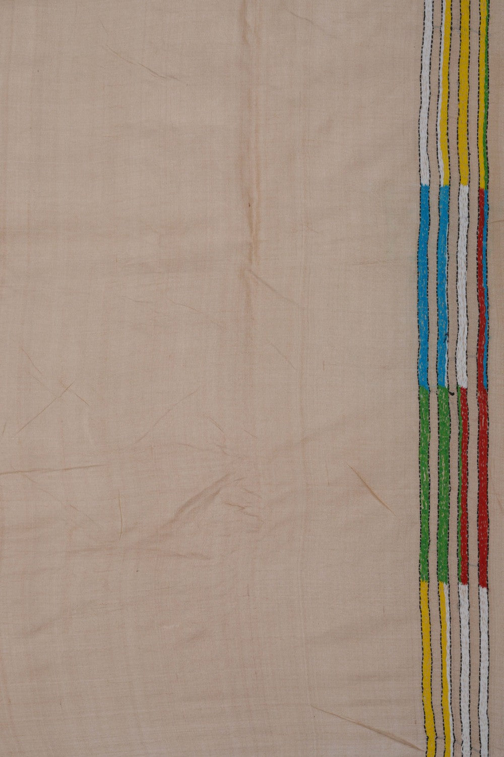 Tussar Silk Kantha Embroidery Saree