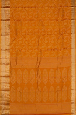 Image of South Silk Brocade Mustard Saree