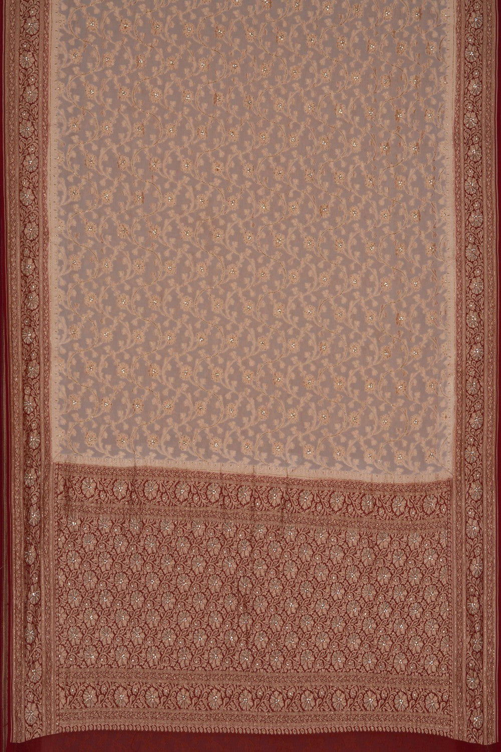 Image of Banarasi Chiffon Embroidery Saree