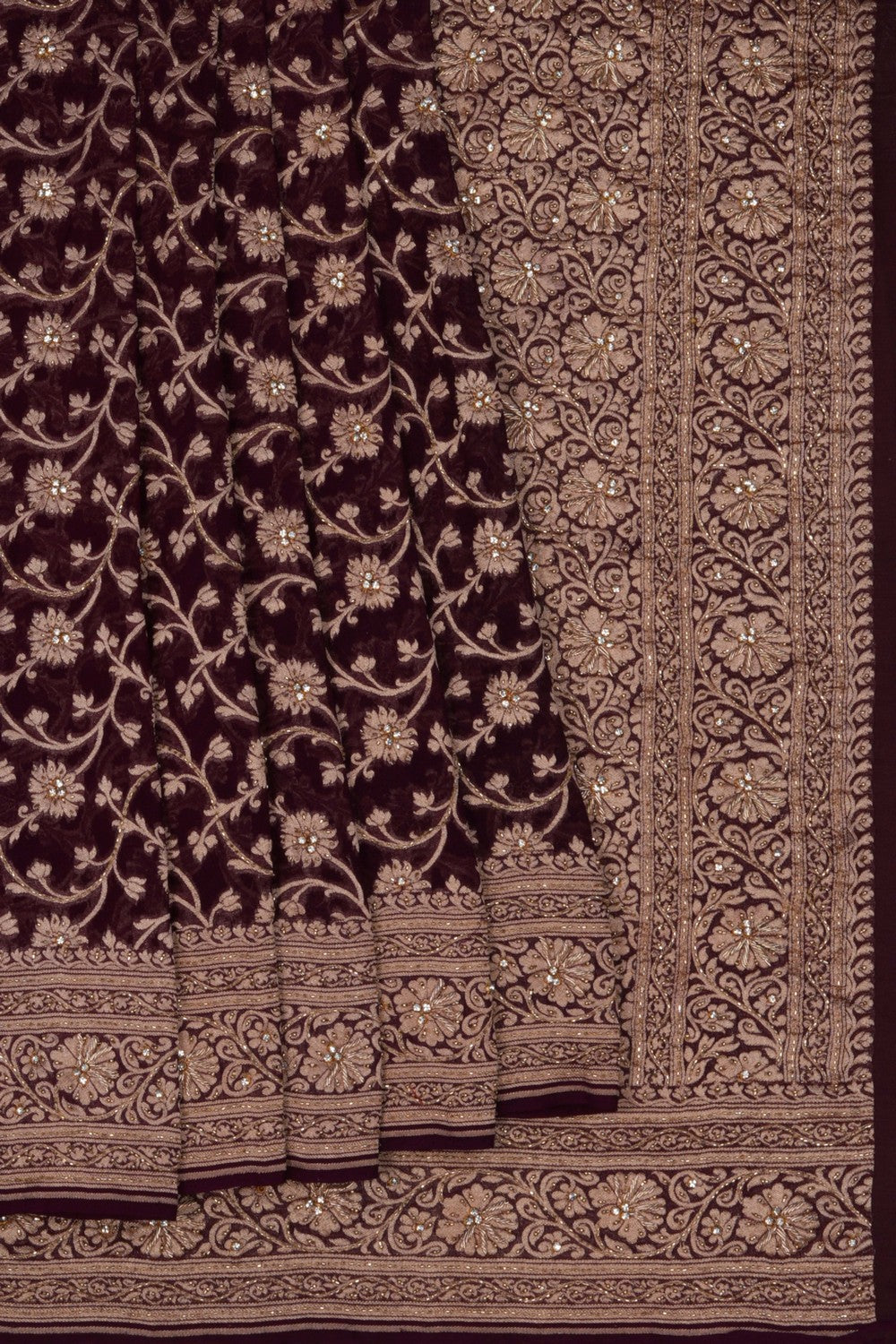 Image of Banarasi Chiffon Embroidery Saree