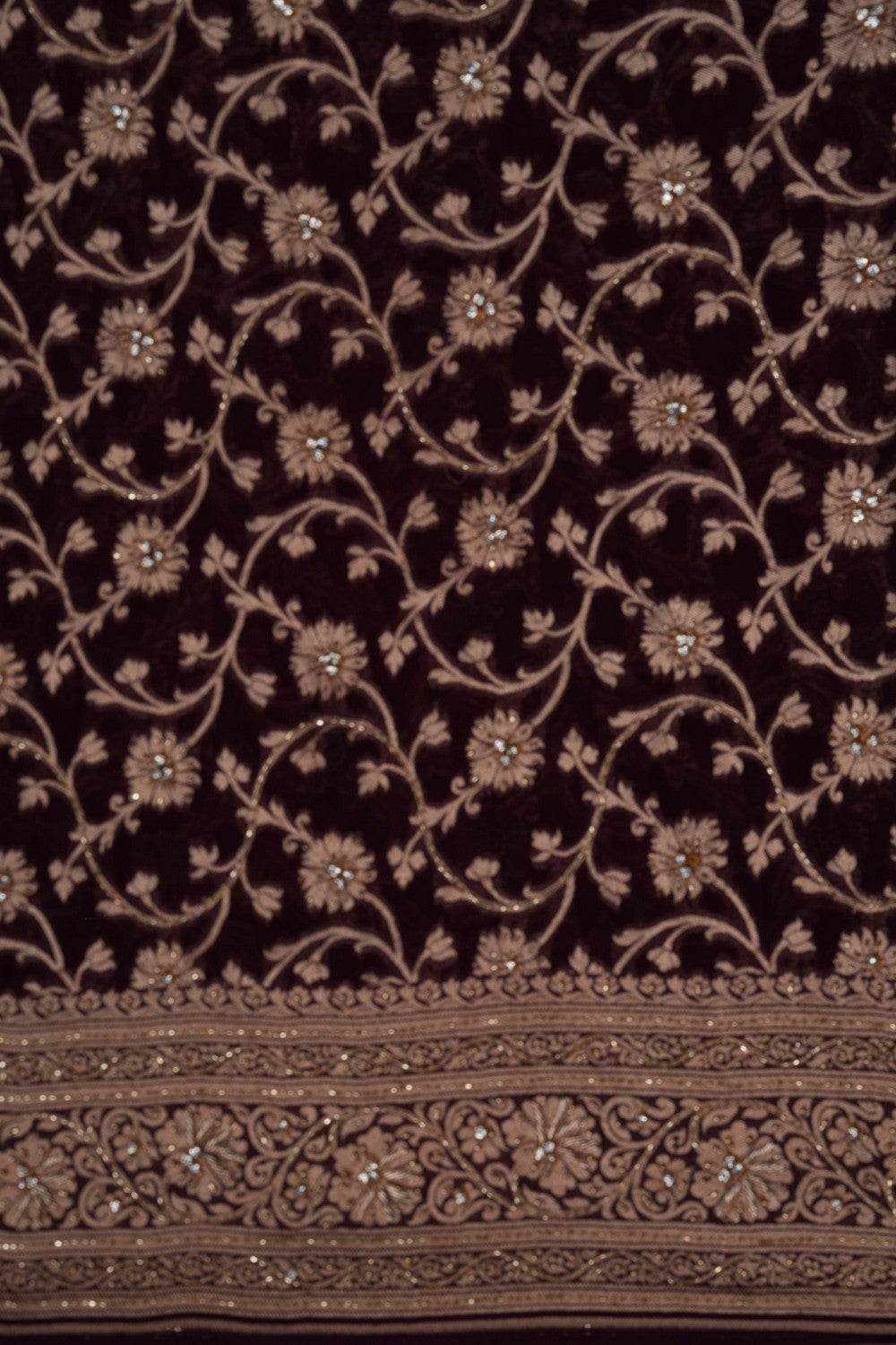 Image of Banarasi Chiffon Embroidery Saree