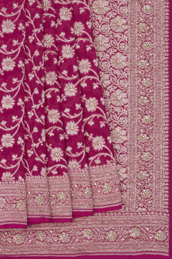 Image of Banarasi Chiffon Embroidery Saree