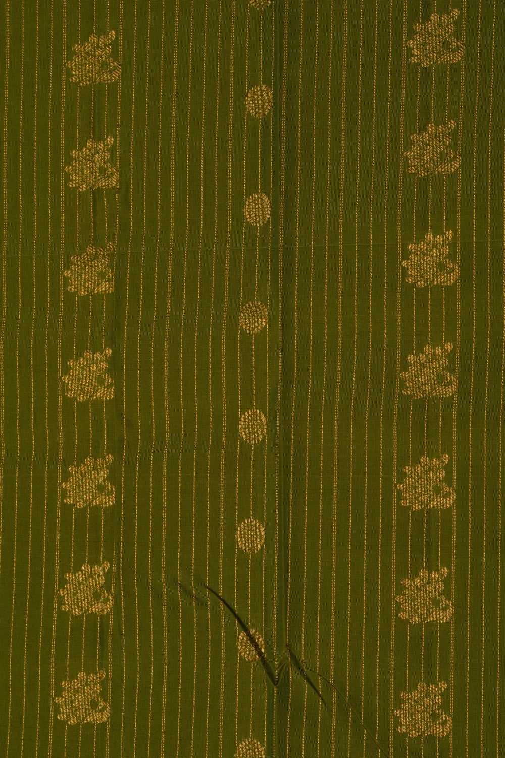 Kanchipattu Pavada Green Unstitched Set