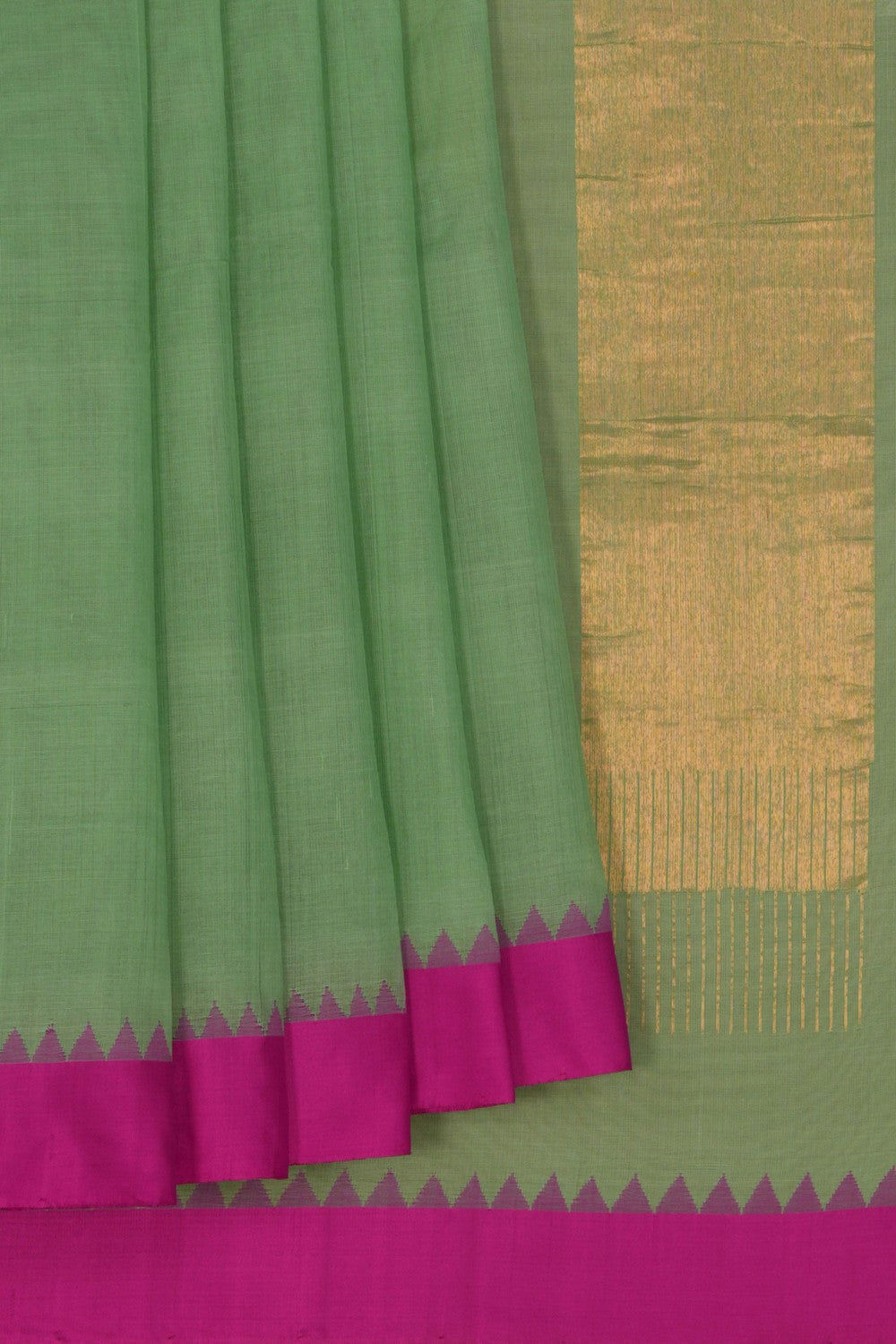 Uppada Cotton Sea Green Saree