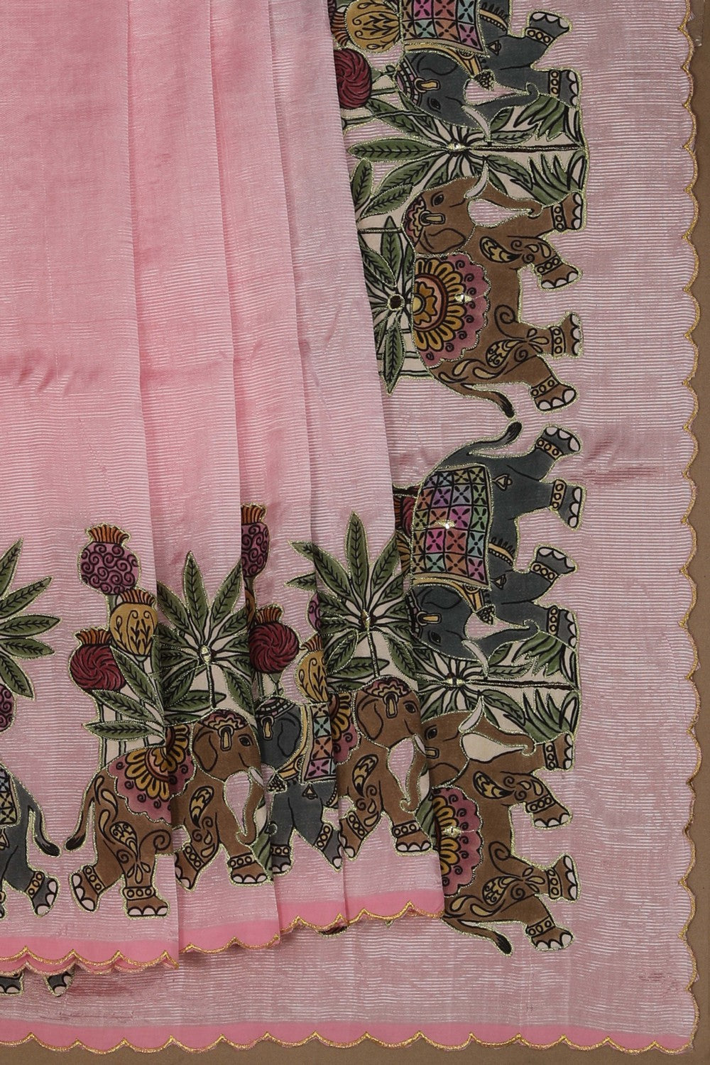 Mangalgiri embroidery saree
