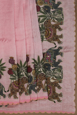 Image of Mangalgiri embroidery saree