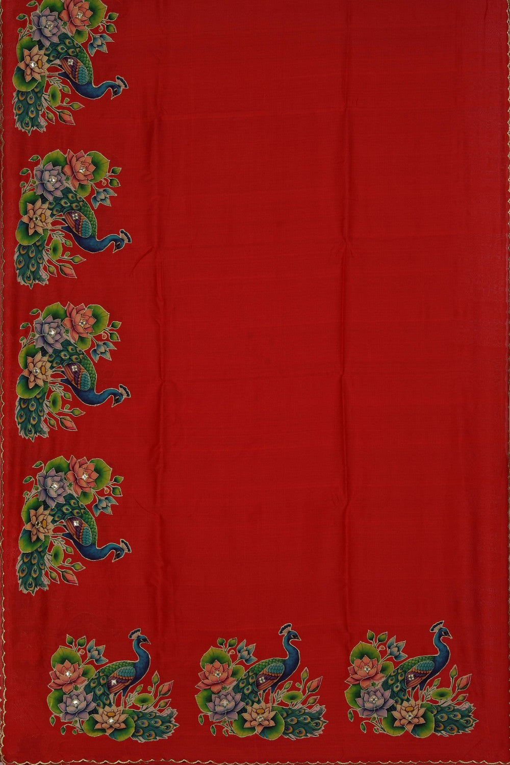 Image of Mangalgiri embroidery saree