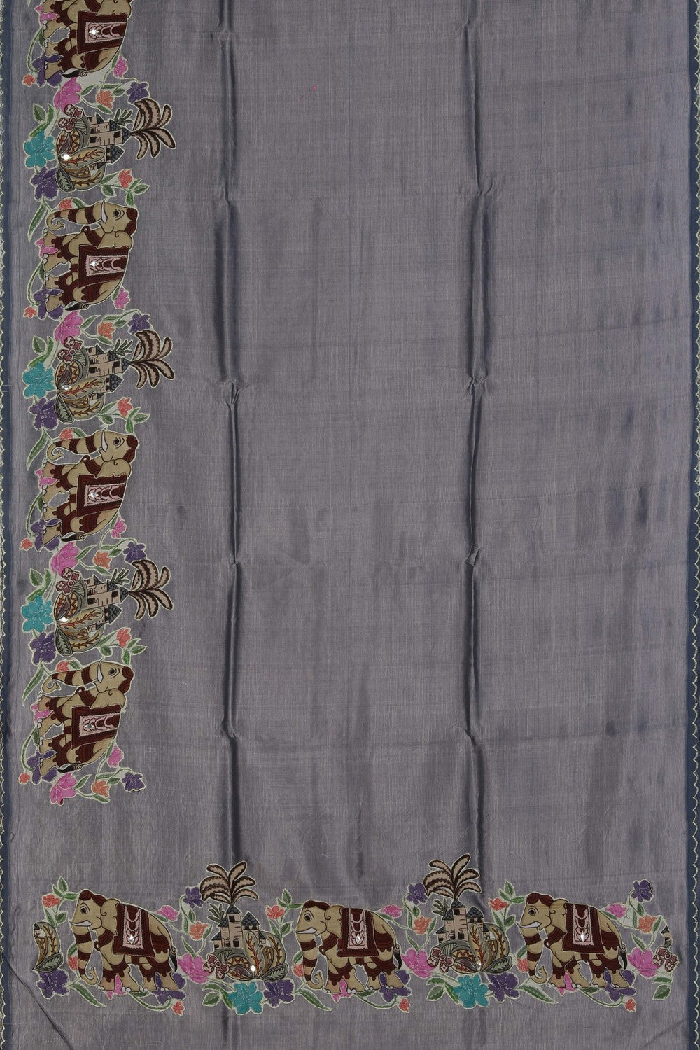 Image of Mangalgiri embroidery saree