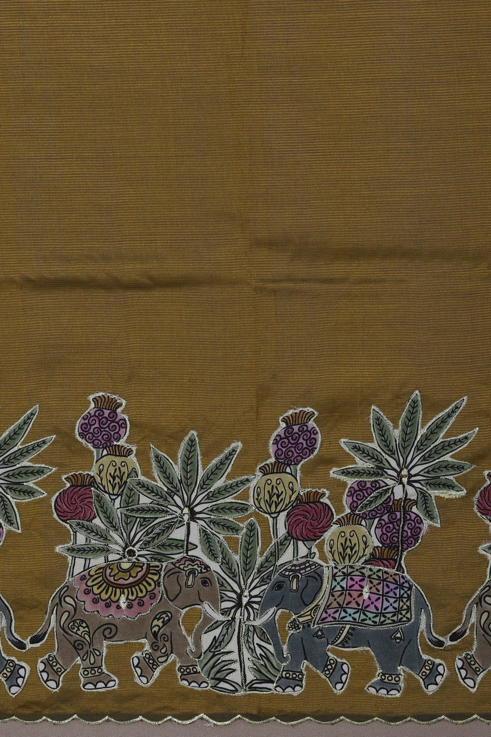 Image of Mangalgiri embroidery saree