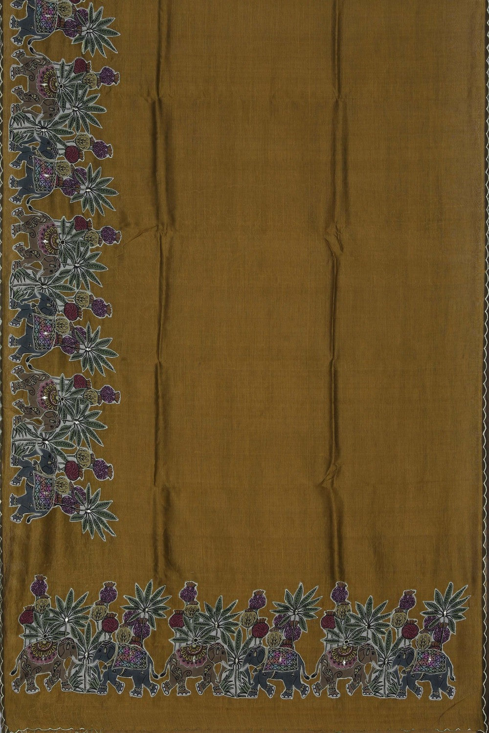 Image of Mangalgiri embroidery saree