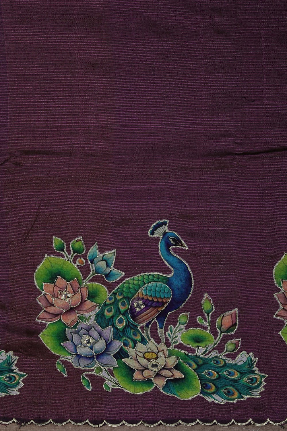 Image of Mangalgiri embroidery saree