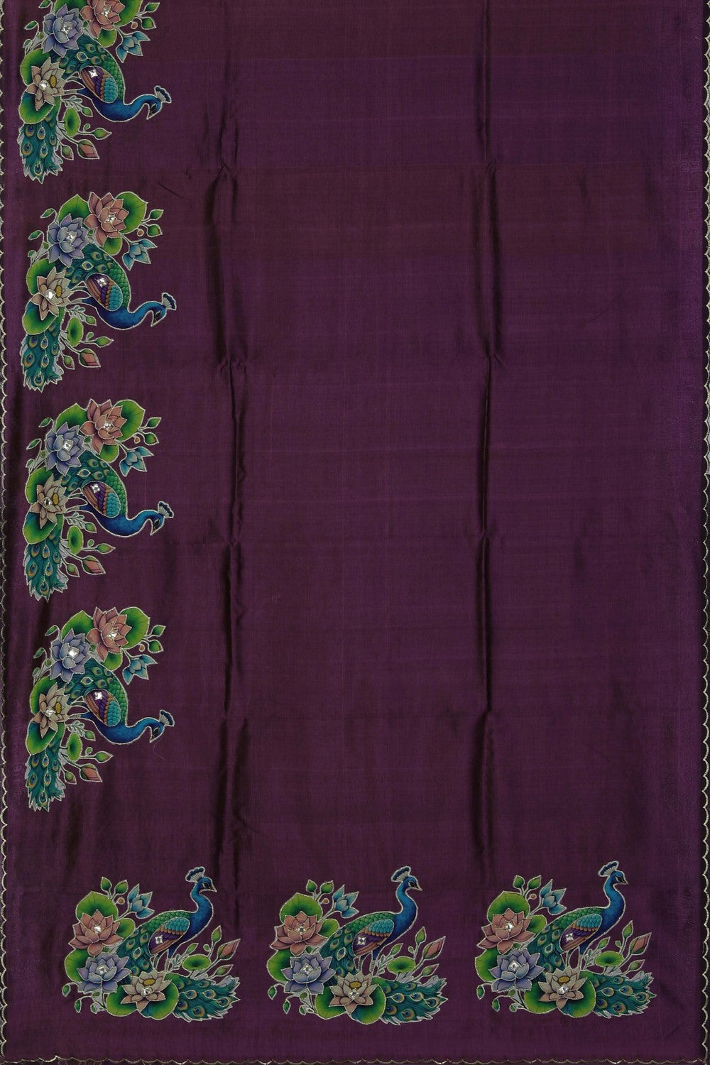 Image of Mangalgiri embroidery saree