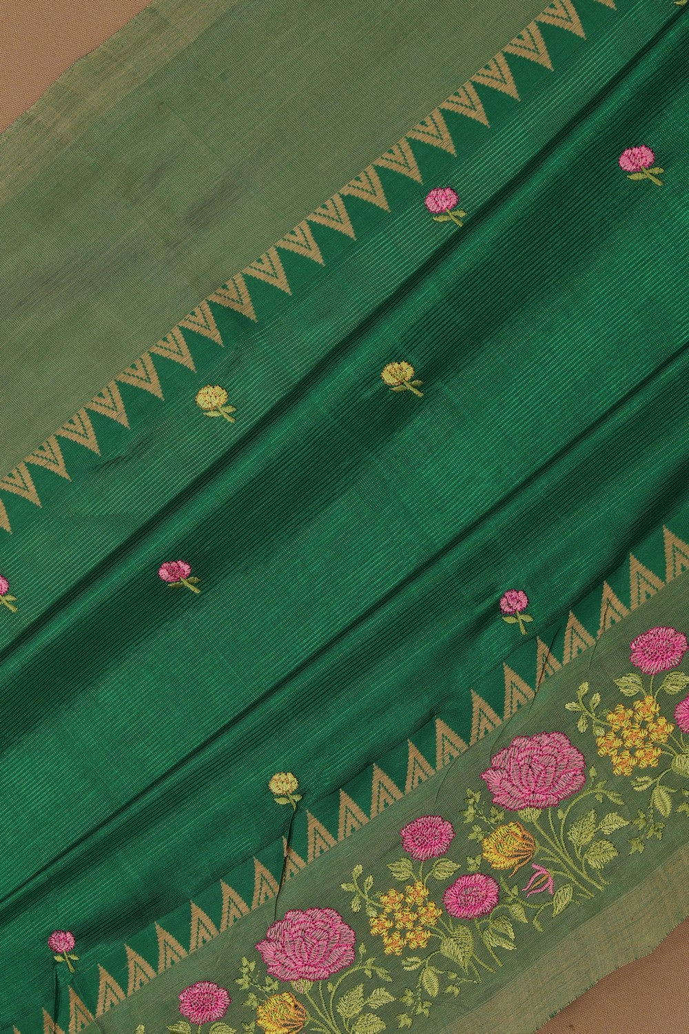 Image of Mangalgiri embroidery saree