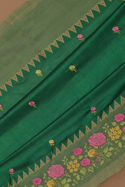 Image of Mangalgiri embroidery saree