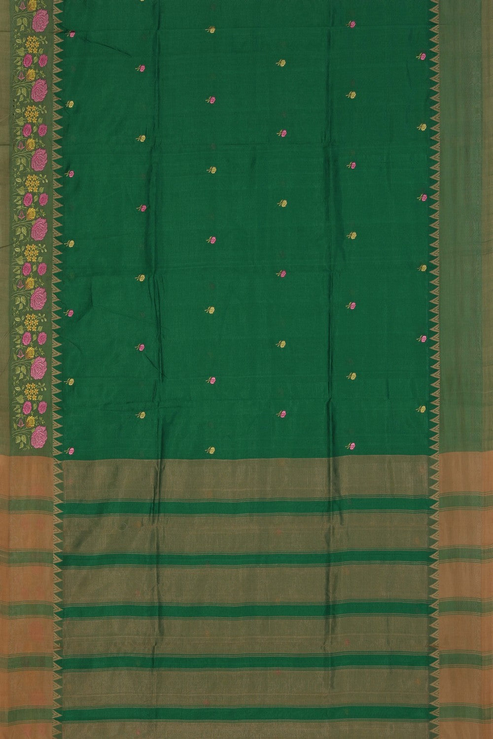 Image of Mangalgiri embroidery saree