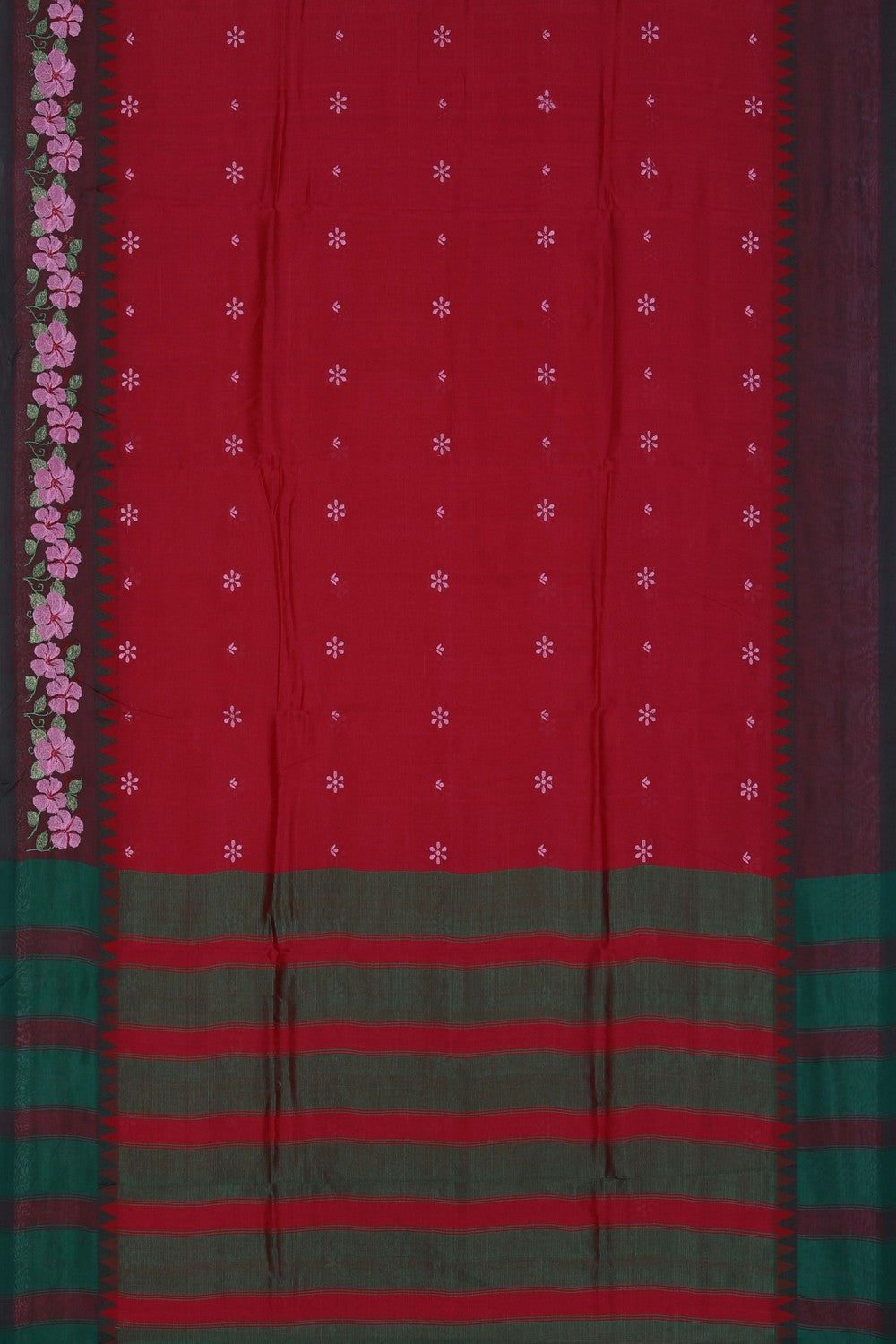 Image of Mangalgiri embroidery saree