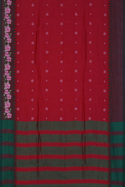Image of Mangalgiri embroidery saree