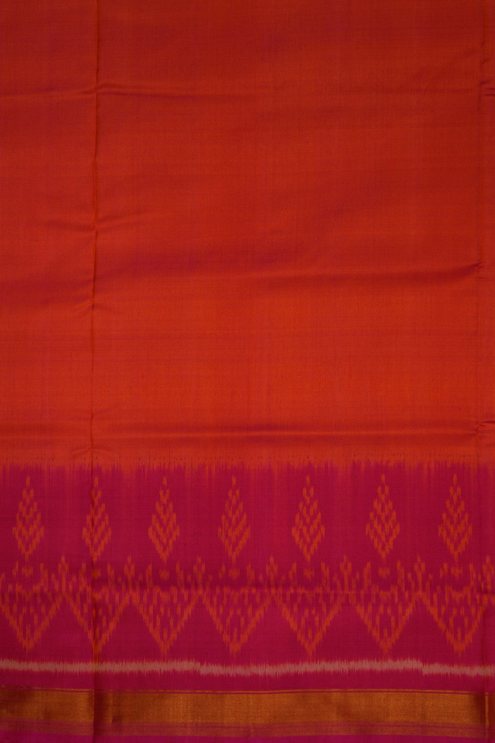 Image of Rajkot Silk Orange Saree