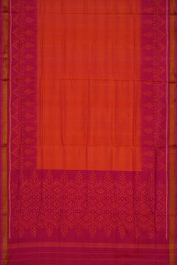 Image of Rajkot Silk Orange Saree
