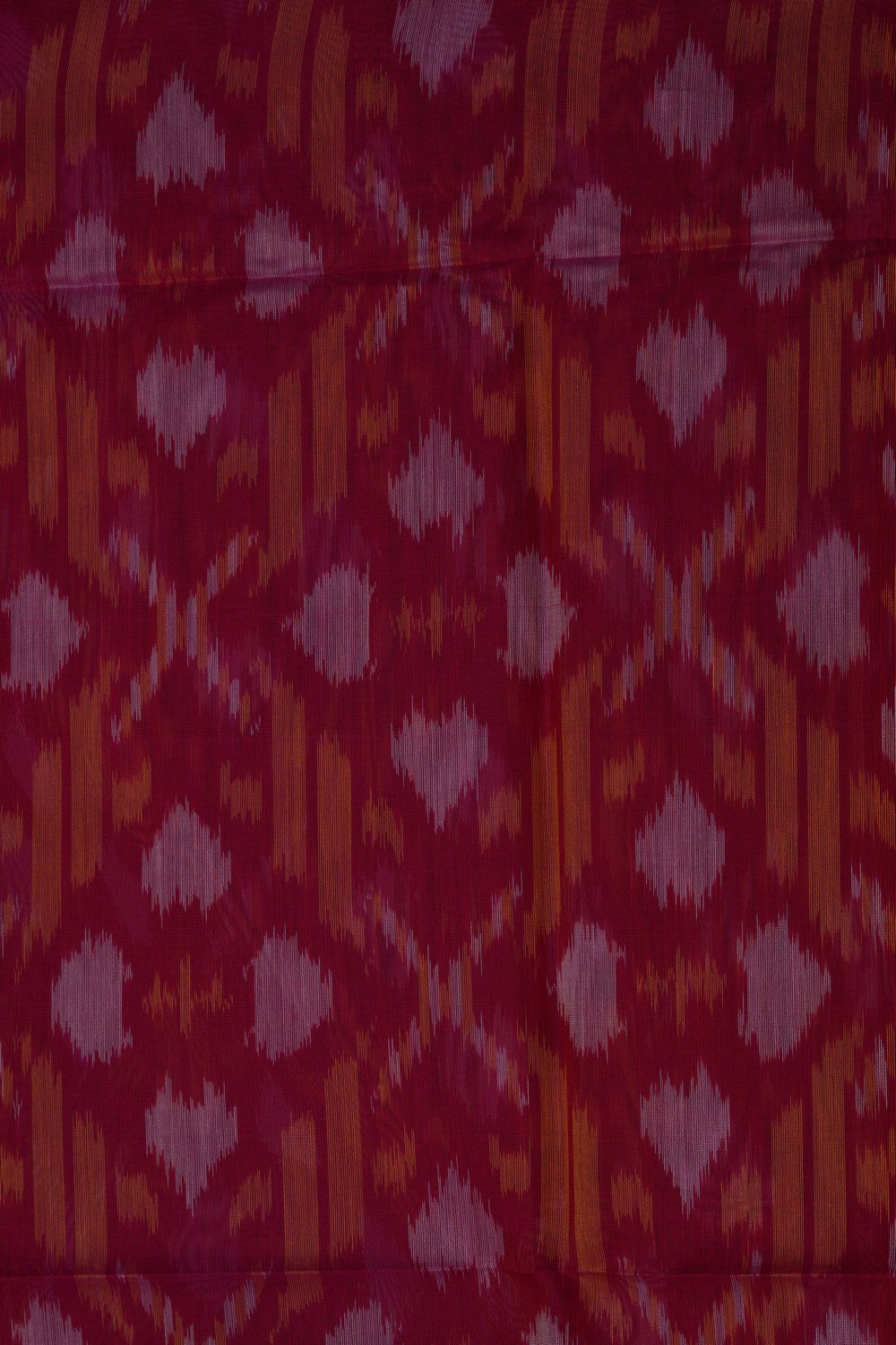 Image of Ikat Cotton-Silk Pink Saree