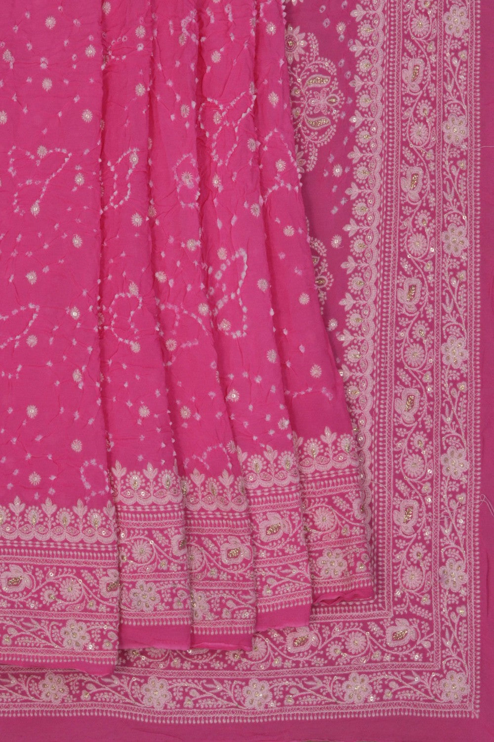 Lucknowi Bandhani Saree