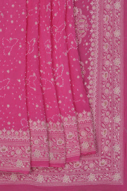 Image of Lucknowi Bandhani Saree