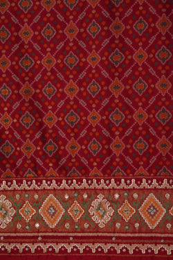 Image of A Patola Fusion Embroidery Saree